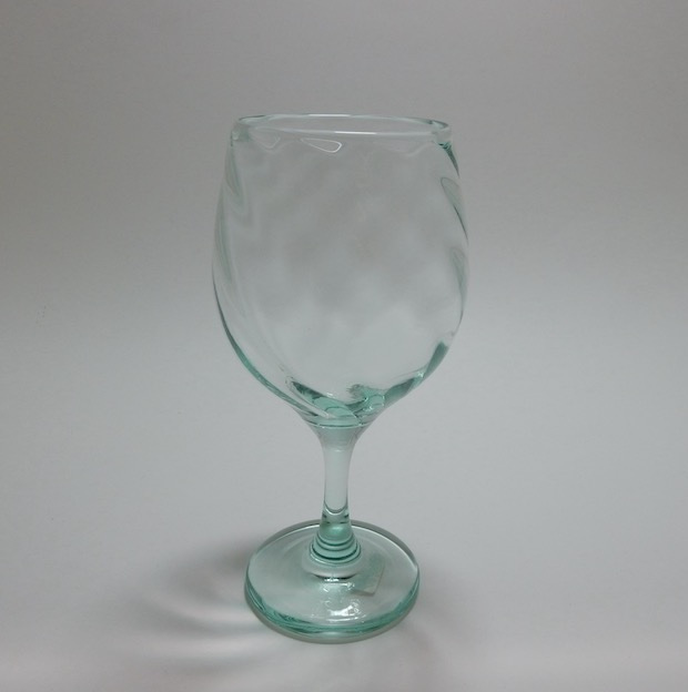 月山ガラス 十一方流れワイングラス19373