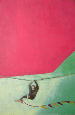 「rope」;馬渡裕子の油彩画作品