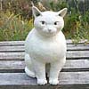 猫の置物033/白ネコ